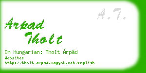 arpad tholt business card