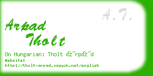 arpad tholt business card